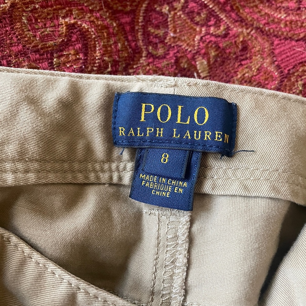 Polo by Ralph Lauren kids Beige pant with Pink Emblem - Picture 3 of 5